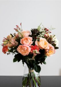 Bouquet con rose inglesi 