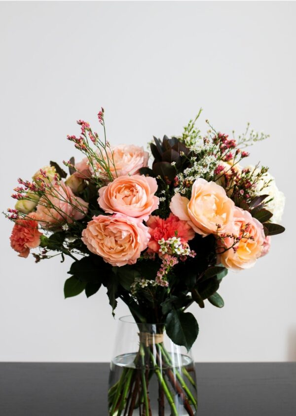 Bouquet con rose inglesi